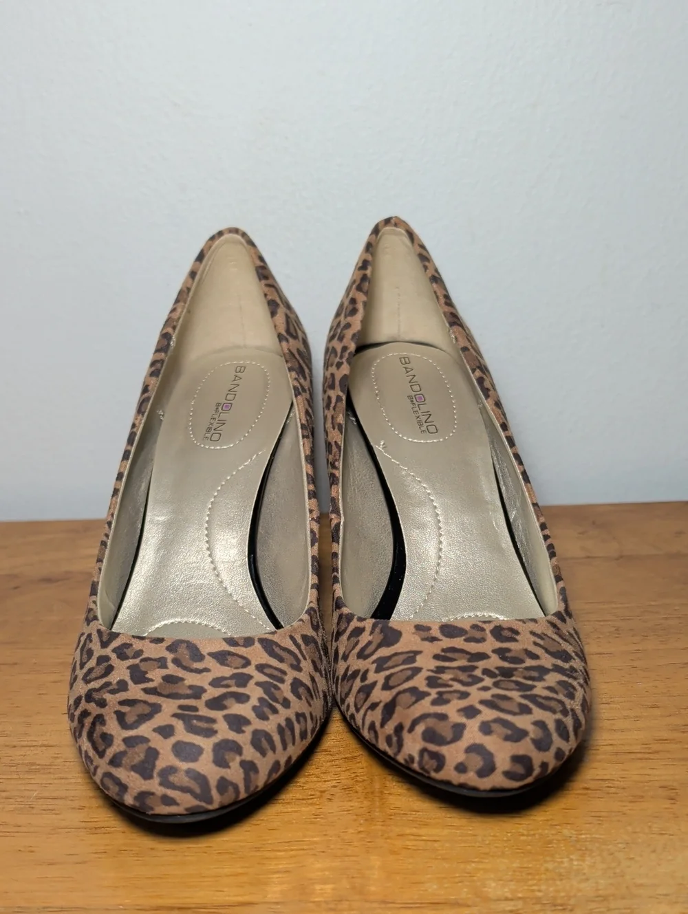 Bandolino Lantana Pumps Leopard Print Brown Black Heels Office Women's Size 8